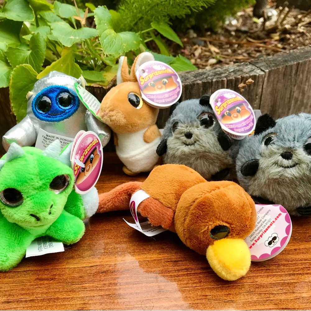 SURPRIZAMALS Tiny Plush Toys Blind Ball Surprise Collectible Toy Dragon Raccoon